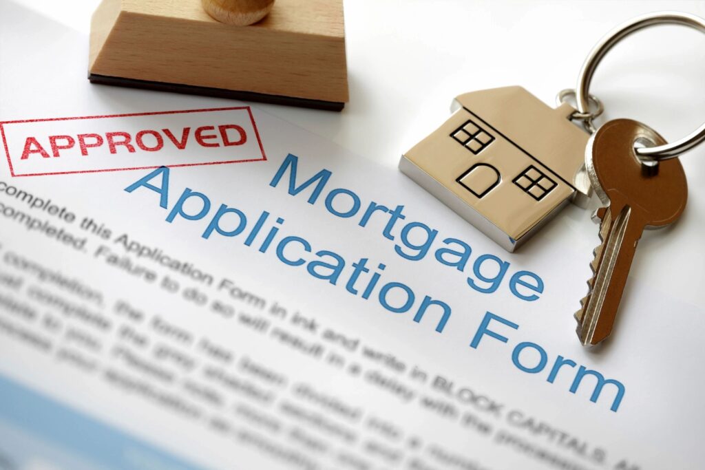 This is an image of a mock mortgage application form.